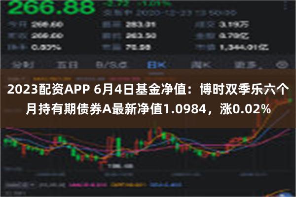 2023配资APP 6月4日基金净值：博时双季乐六个月持有期债券A最新净值1.0984，涨0.02%