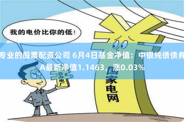 专业的股票配资公司 6月4日基金净值：中银纯债债券A最新净值1.1463，涨0.03%