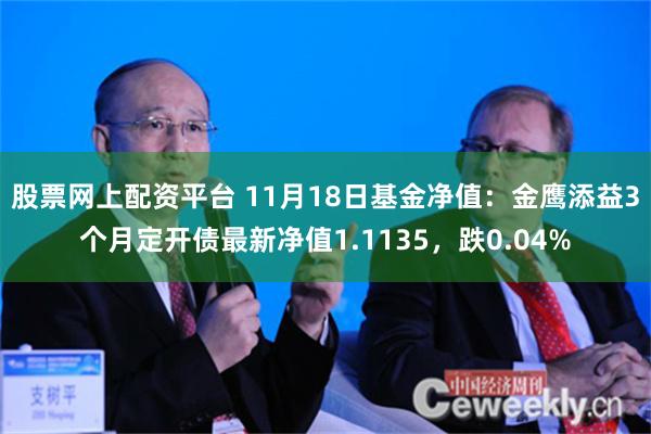 股票网上配资平台 11月18日基金净值：金鹰添益3个月定开债最新净值1.1135，跌0.04%