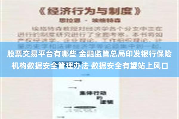 股票交易平台有哪些 金融监管总局印发银行保险机构数据安全管理办法 数据安全有望站上风口